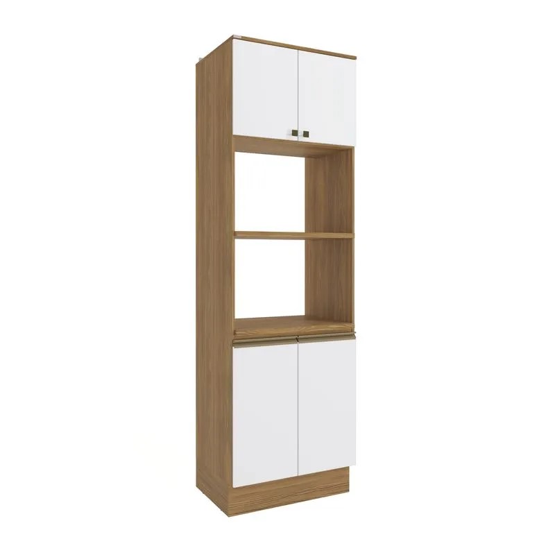 Image of Kit 2 Fornos Celeste Kappesberg 100% MDF 4 Portas Nogueira/Branco 70cm